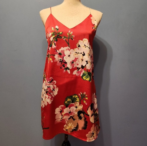 Satin Effect Mini dress - Picture 1 of 3